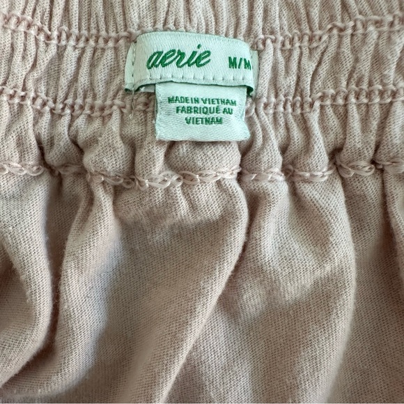 AERIE Layered Weekend Ruffle Raw Edge Miniskirt Pale Pink Size Medium - Picture 10 of 12